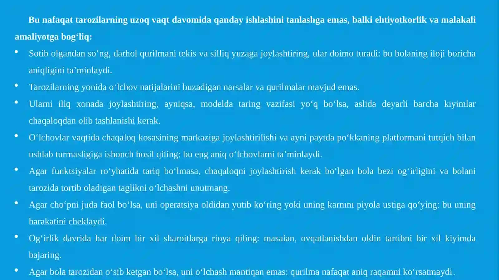 ELEKTRON RAQAMLI TIBBIYOTDA QO‘LLANILADIGAN CHAQALOQ TAROZISINI LOYIHALASH 4