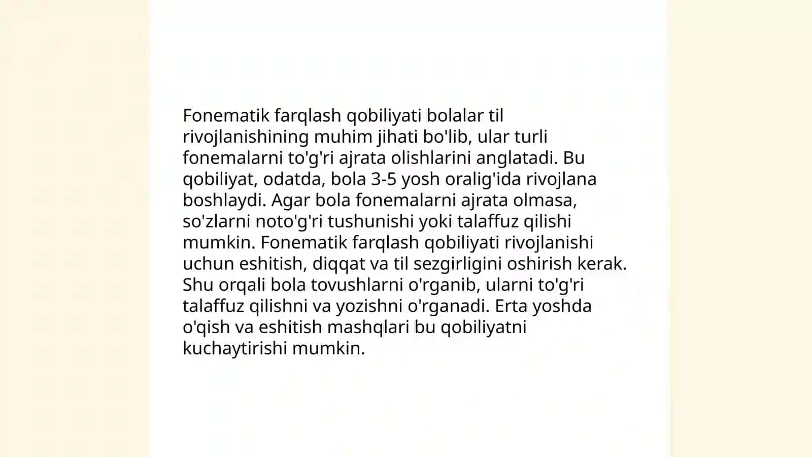 Fonematik idrok ustida ishlash 4