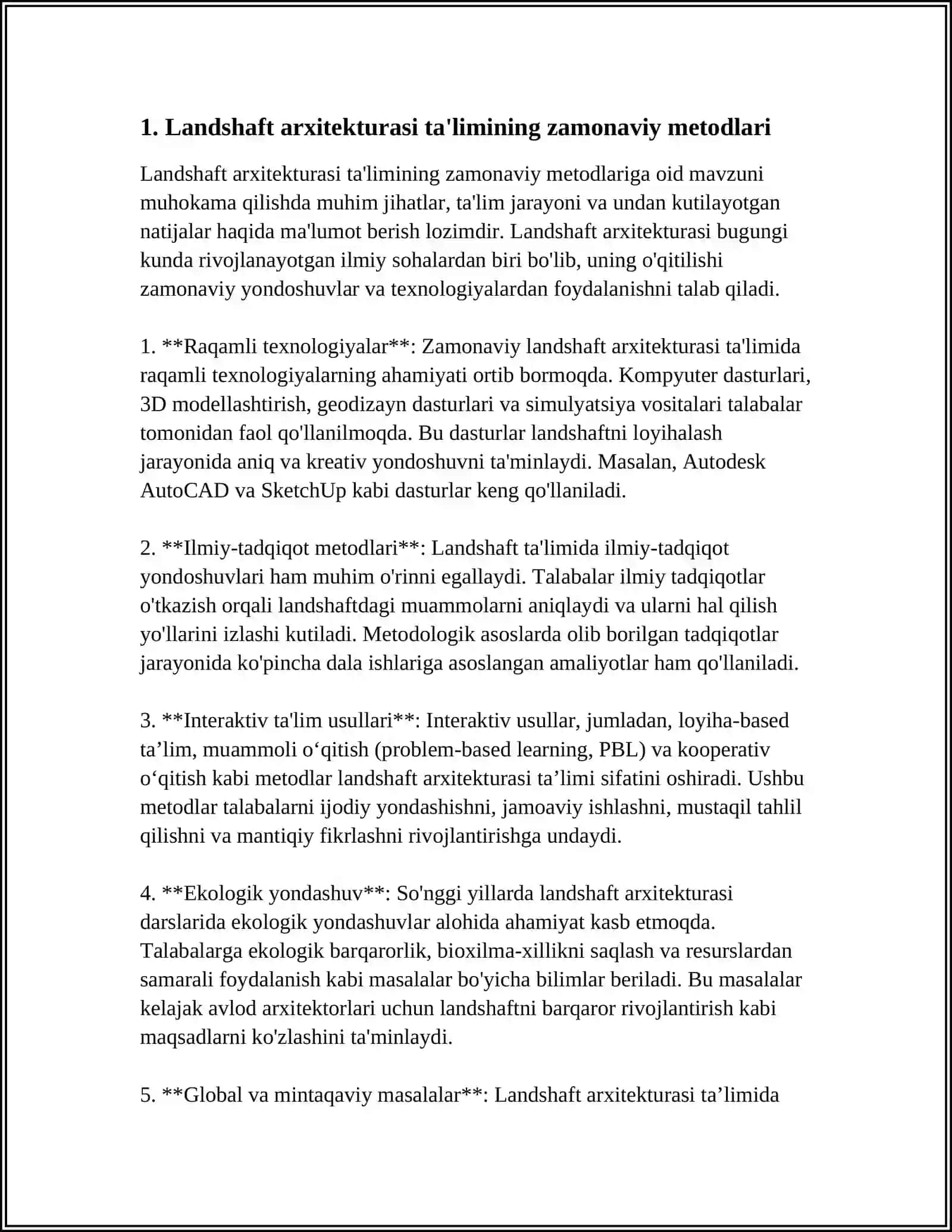 LANDSHAFT YO'NALISHIDAGI YETAKCHI ILMIY MAKTABLAR 4
