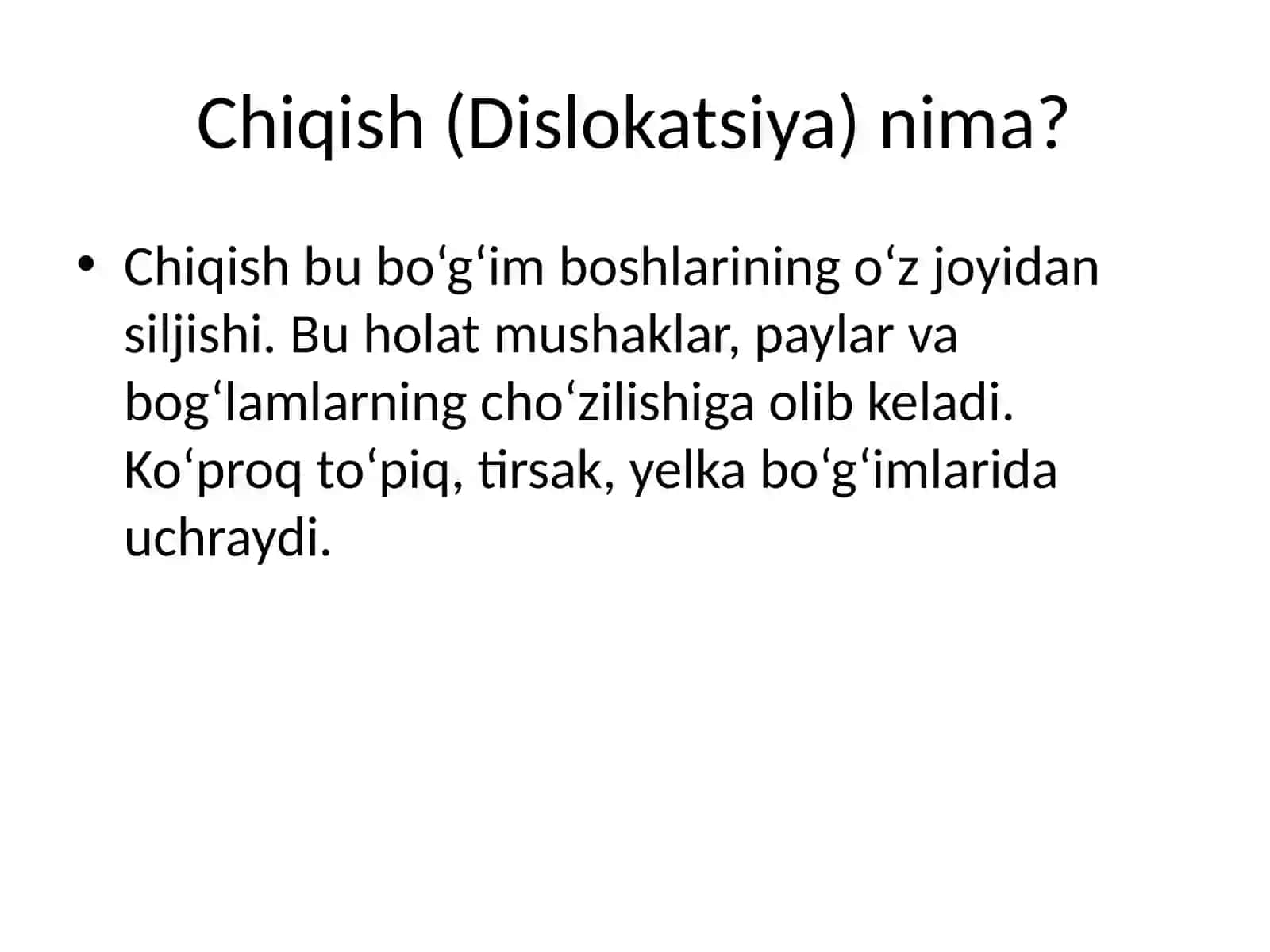 Travma va sinishlar 4