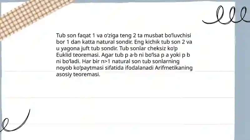 Arifmetikaning asosiy teoremasi 4