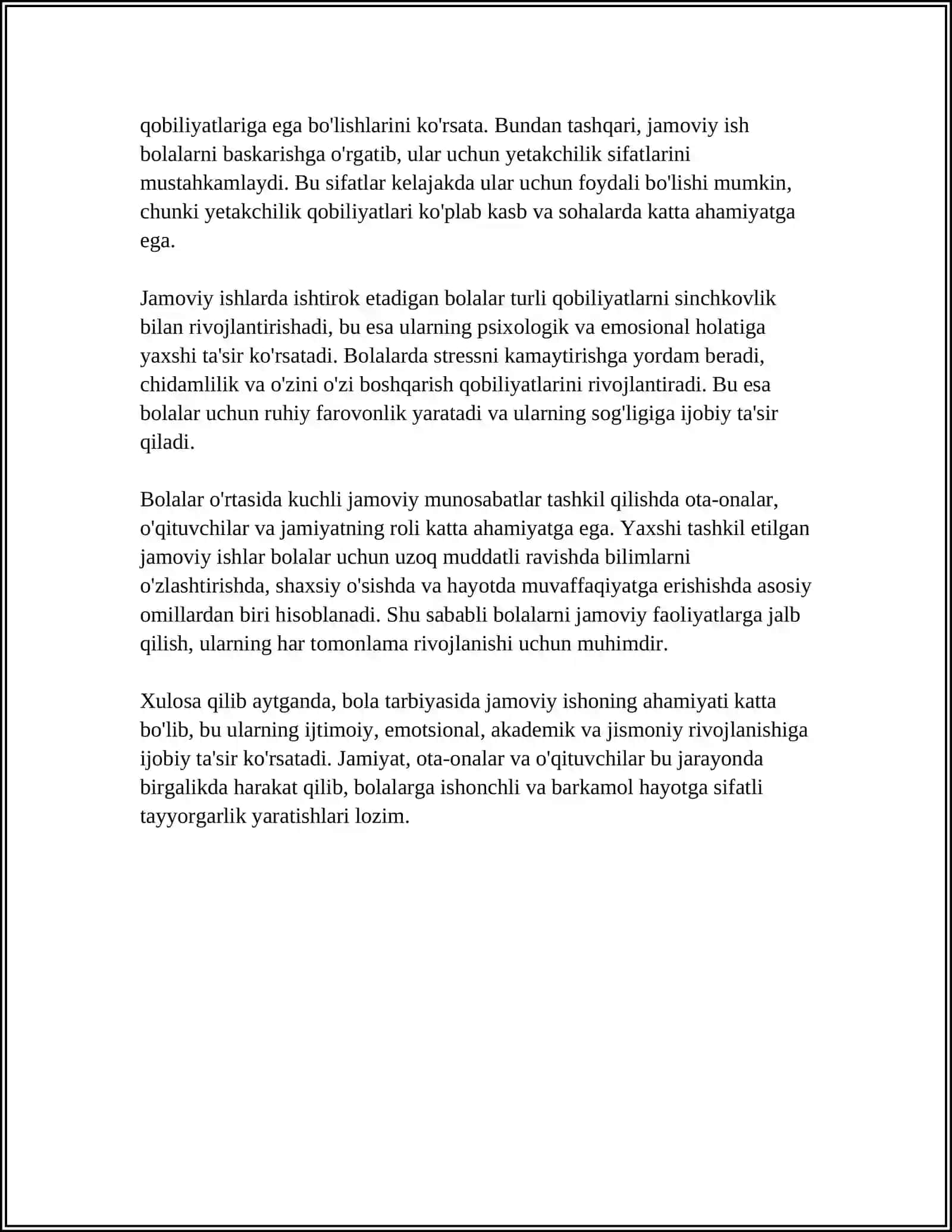 BOLA VA UNING OILASIGA YORDAM DASTURINI TUZIWDA JAMOVIY IW WAKILLARI 4