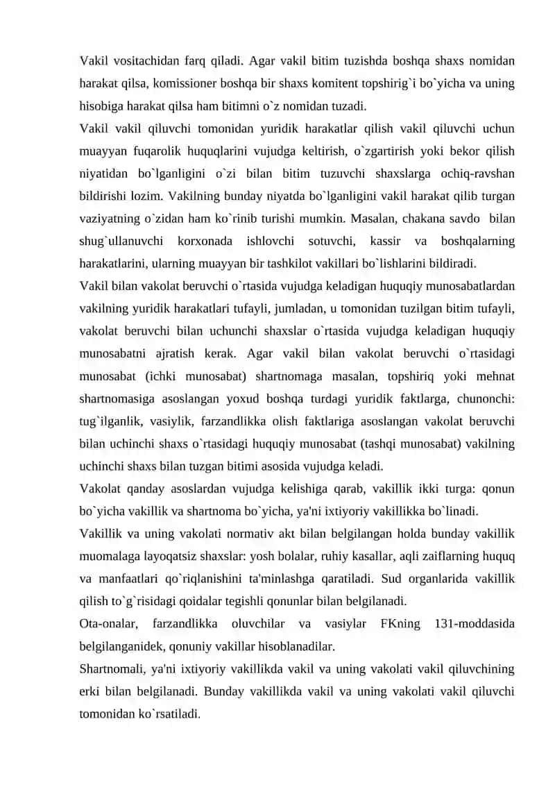VAKILLIK VA ISHONCHNOMA 4