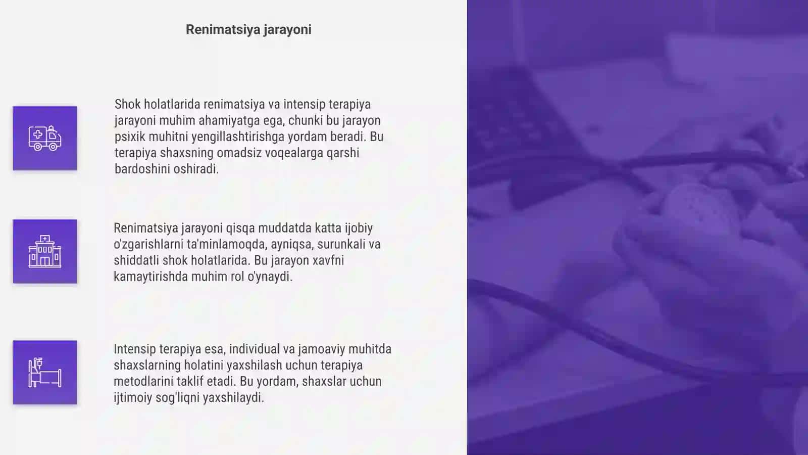 Shok holatlarida renimatsiya va intensip terapiya 4