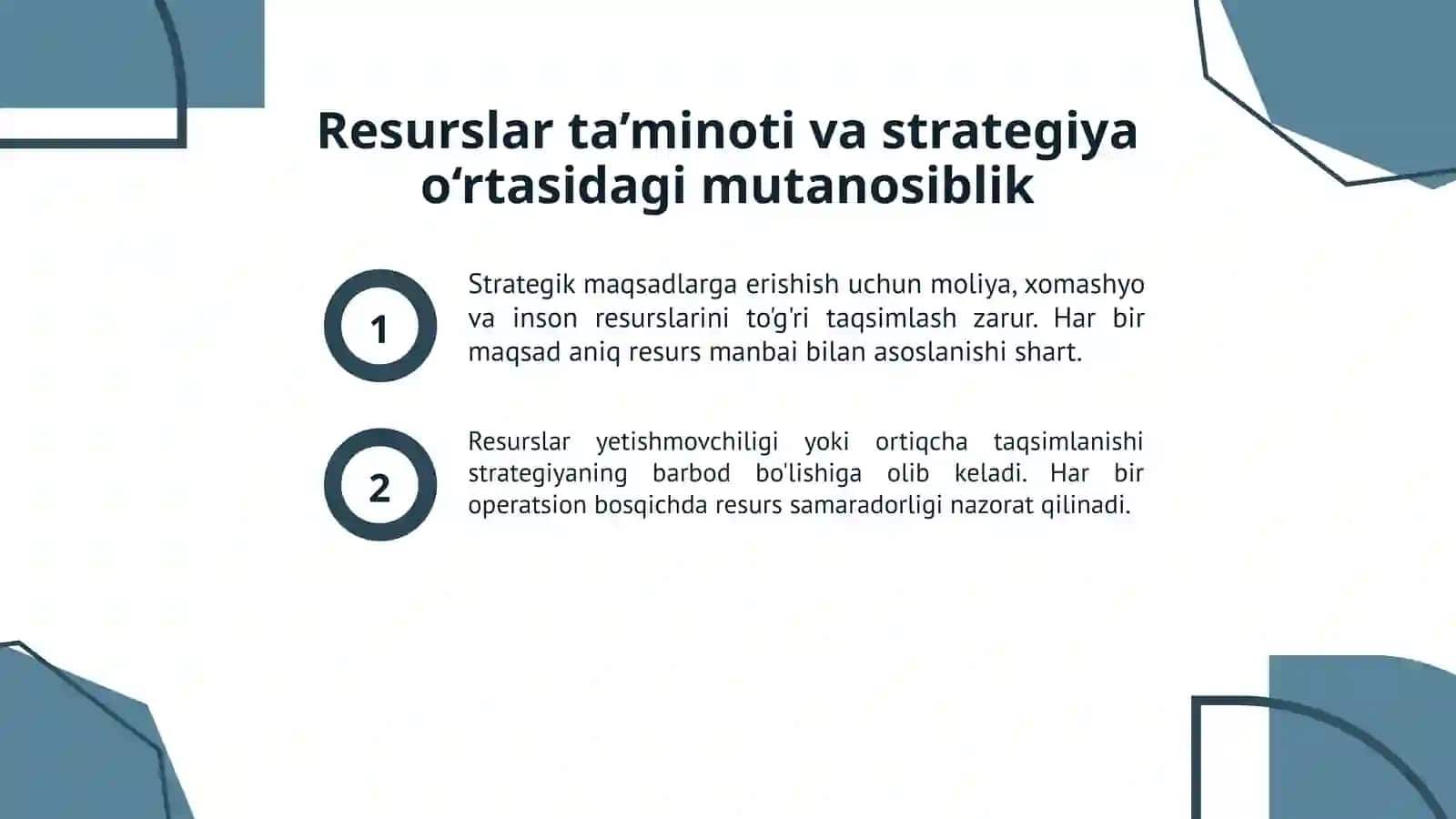 STRATEGIYANI AMALGA OSHIRISH: Muvaffaqiyatli tatbiq etish va resurslar boshqaruvi 4
