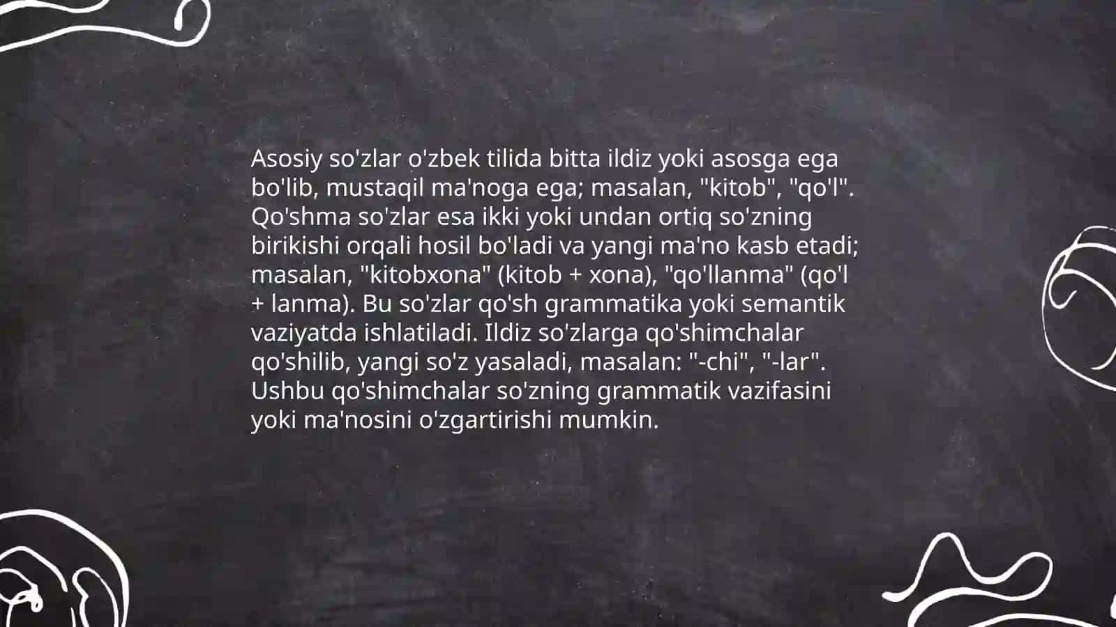 So'z yasalishi nazariyasi: asos va qo'shimchalar 4