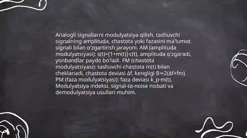 Analogli signallarni uzatish 4