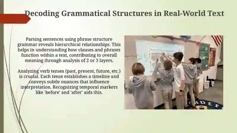 Techniques for understanding grammar in context 4
