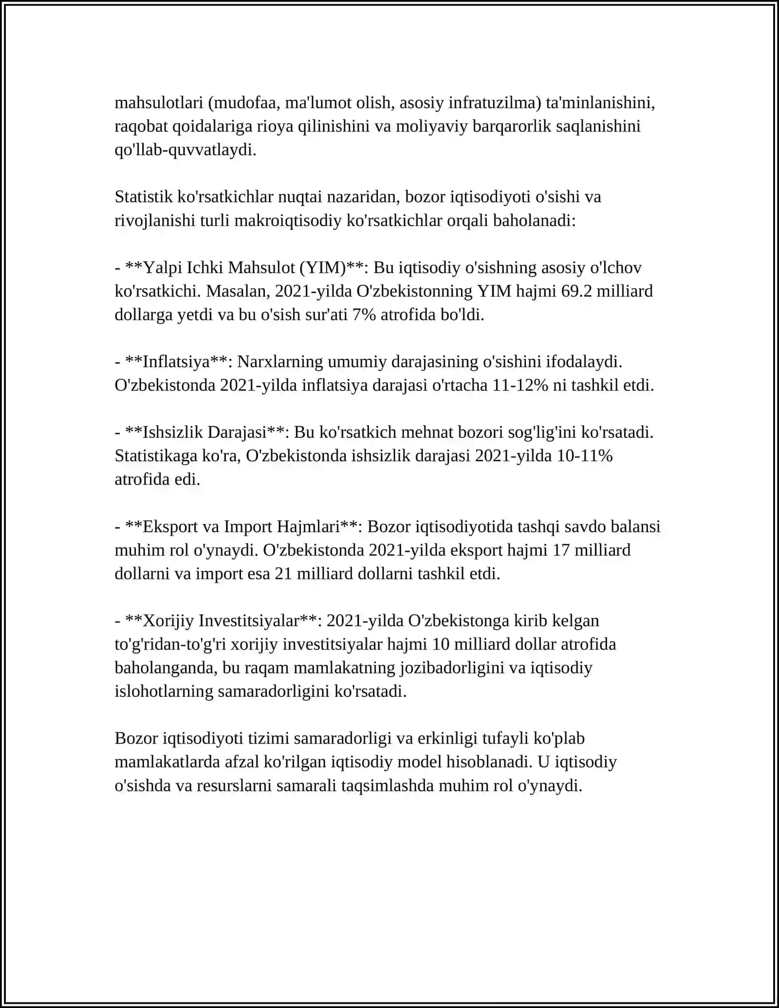 MUSTAQIL ISH Mavzu: BOZOR VA UNING TURLARI, MONOPOLIYA OLIGOPOLIYA 4