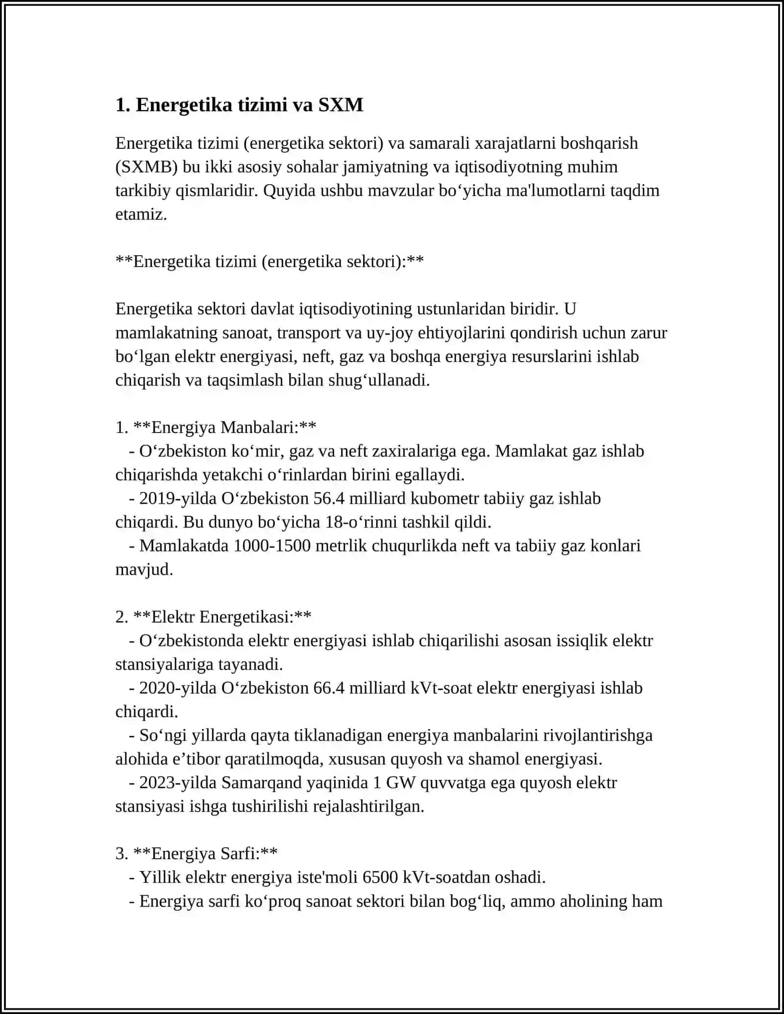 ENERGETIKA SXM QATNASHUVCHISI SIFATIDA TARIFI 4