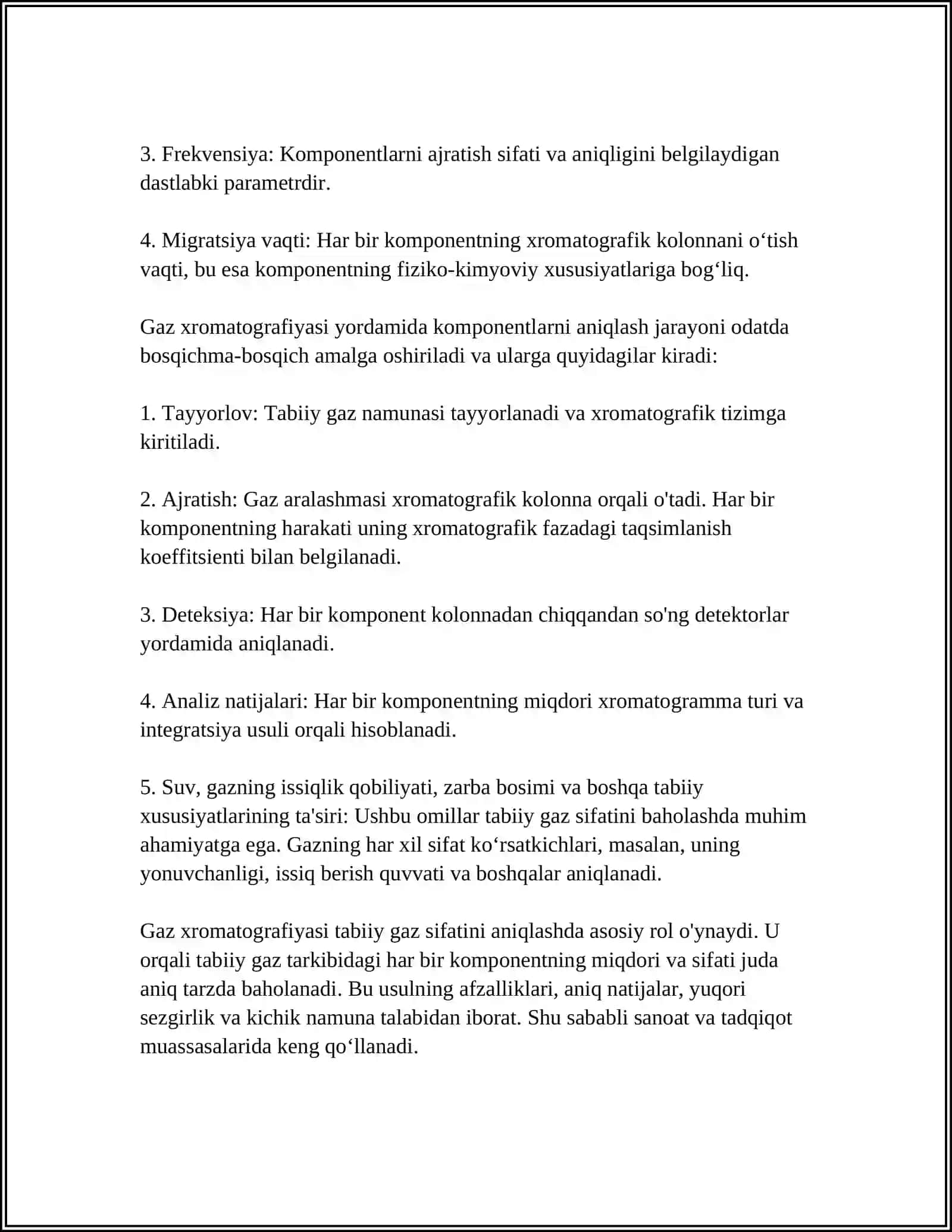 TABIIY GAZNING SIFAT KO'RSATKICHLARI VA ULARNI ANIQLASH USULLARI 4