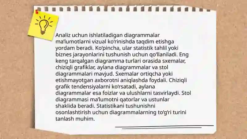 Taqqoslash, analiz va sintez tushunchalarini shakllantirishda foydalaniladigan koʻrgazmali qurollar tayyorlash 4