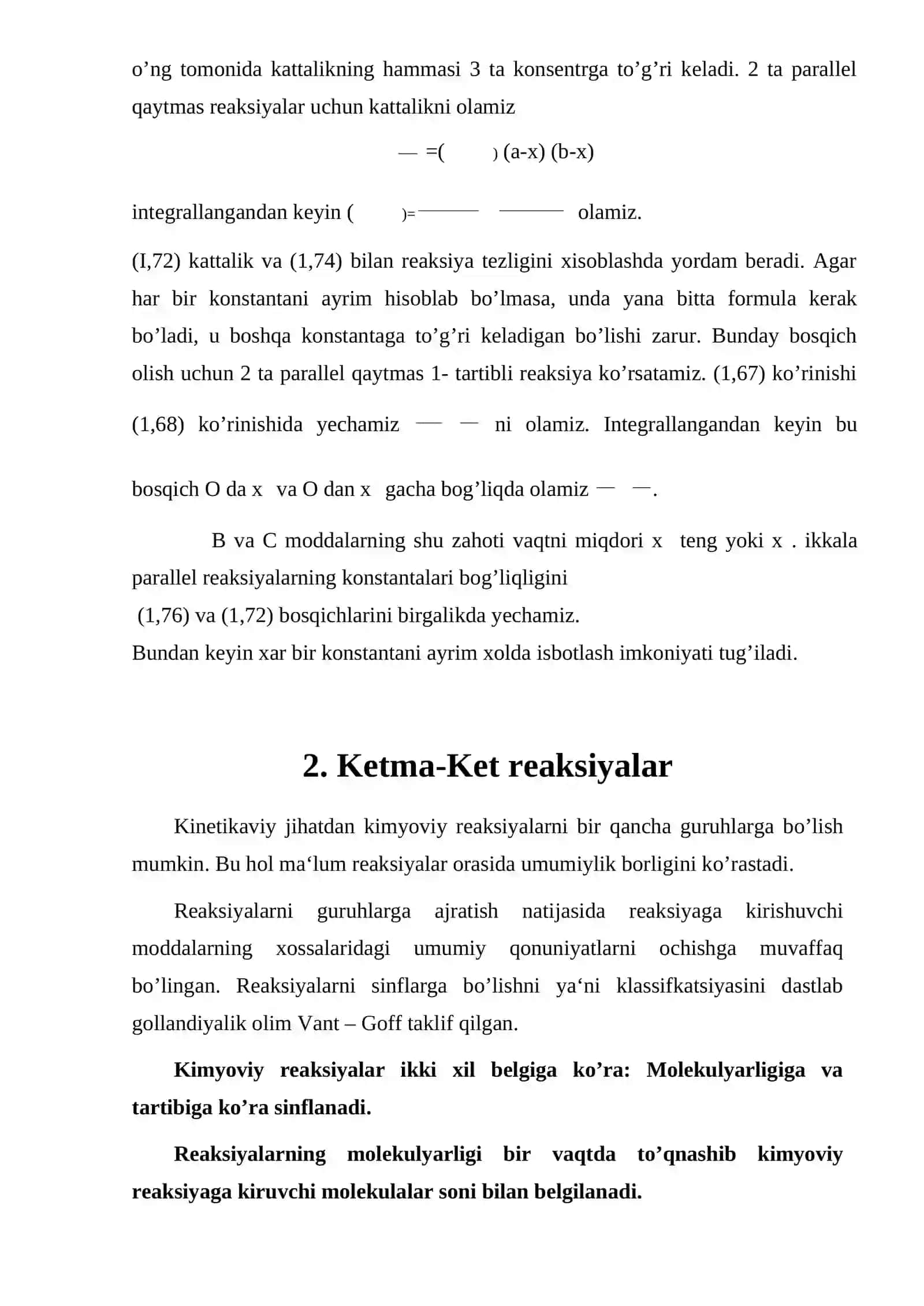 Parallel reaksiyalar 4