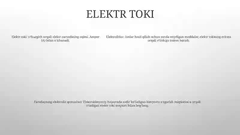 Elektrolitlar Elektr Toki Faradey Qonunlari 4