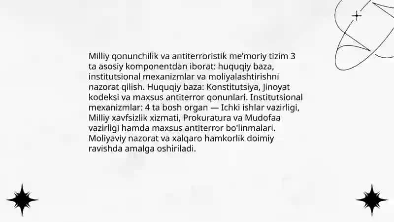 Oʻzbekistonning terrorizmga qarshi kurash tajribasi 4