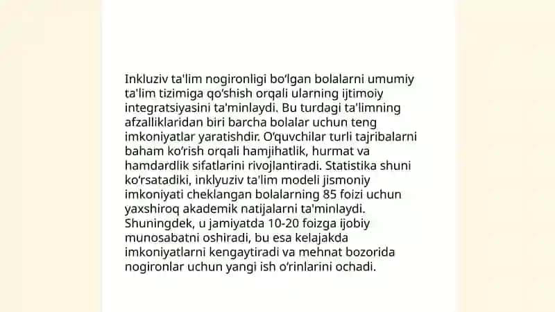 Alohida yordamga muhtoj bolalarning inkluziv ta'limi yangi ta'limiy amaliyot sifatida 4