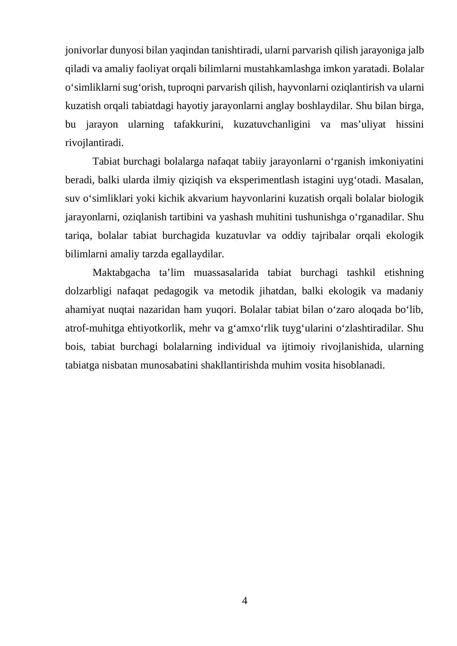 Maktabgacha ta'lim tashkilotlarida tabiat burchagining nazariy asoslari 4