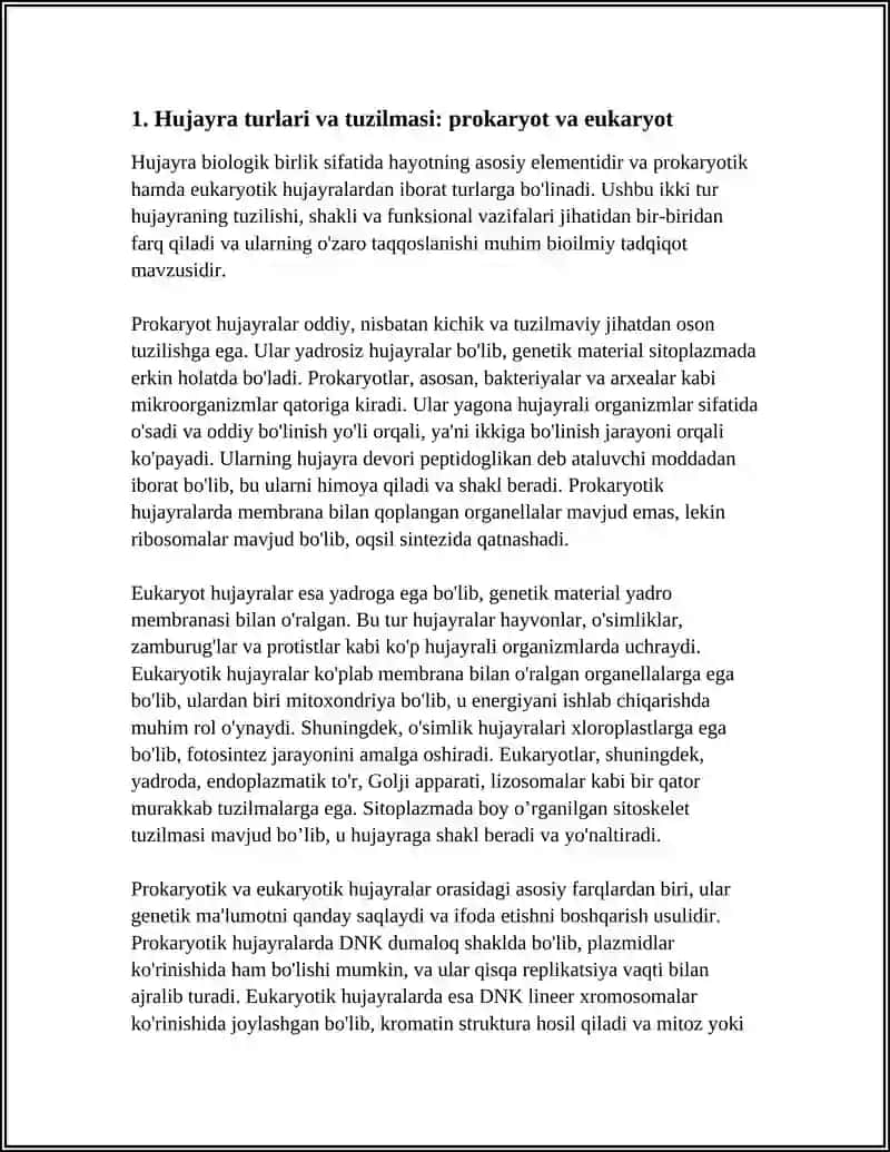Hujayra Genetik va Strukturaviy Biologik Birlikni Órganish 4