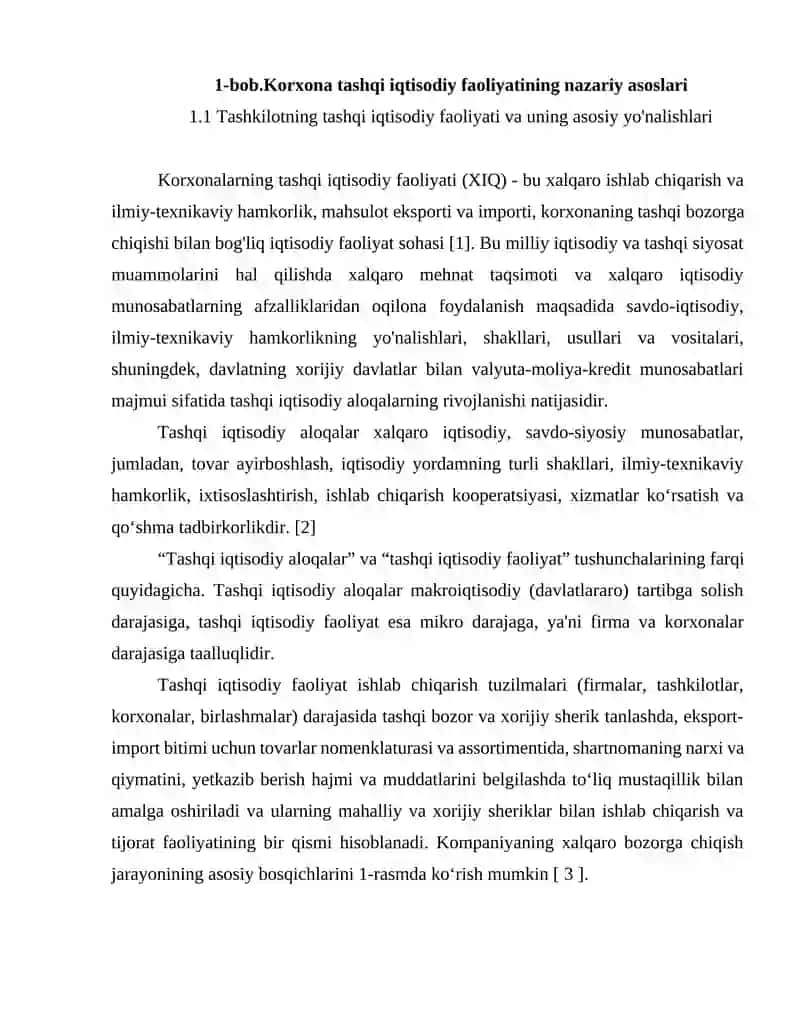 TASHKILOT VA KOMPANIYALARING TASHQI IQTISODIY FAOLIYATINI STRATEGIK REJALASHTIRISH 4
