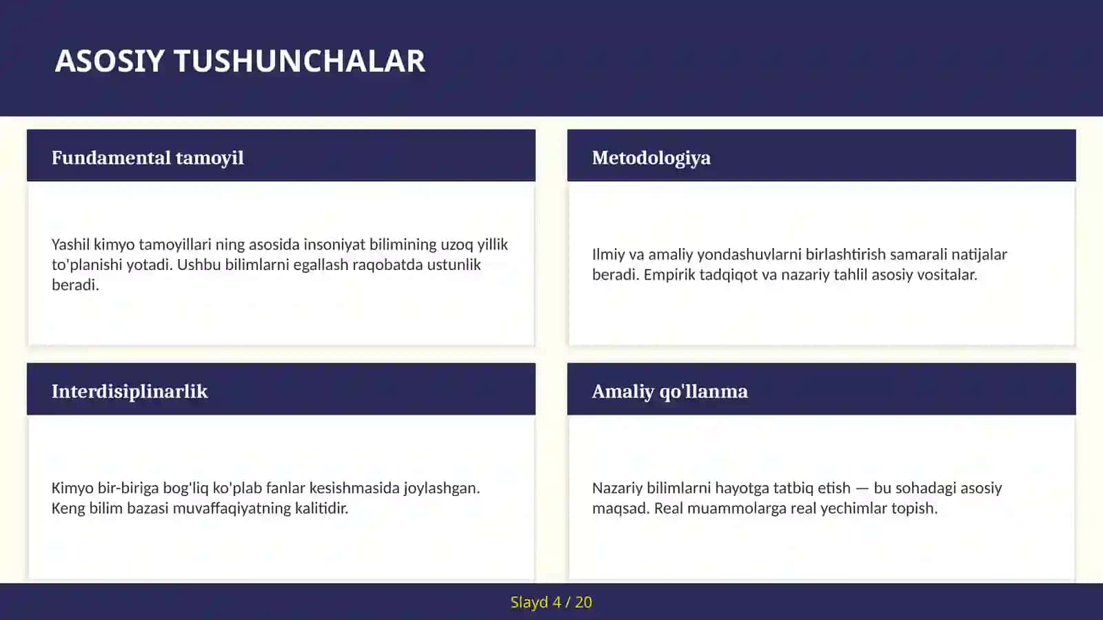 Yashil kimyo tamoyillari 4