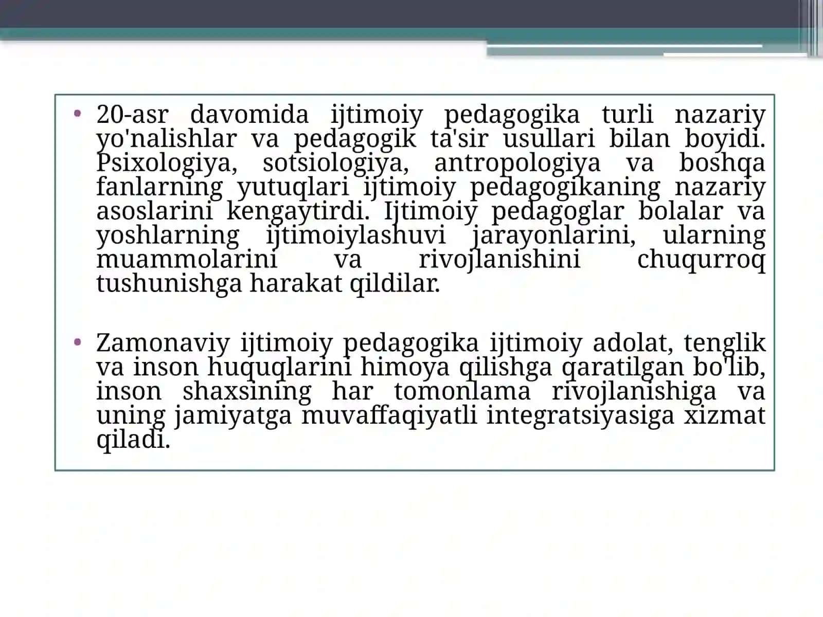 IJTIMOIY PEDAGOGIKANING NAZARIY ASOSLAR 4