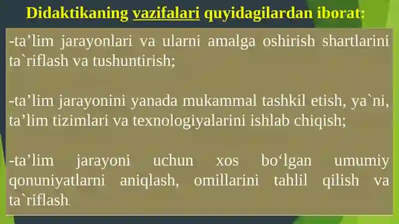 Didaktika Ta’lim Nazariyasi 4