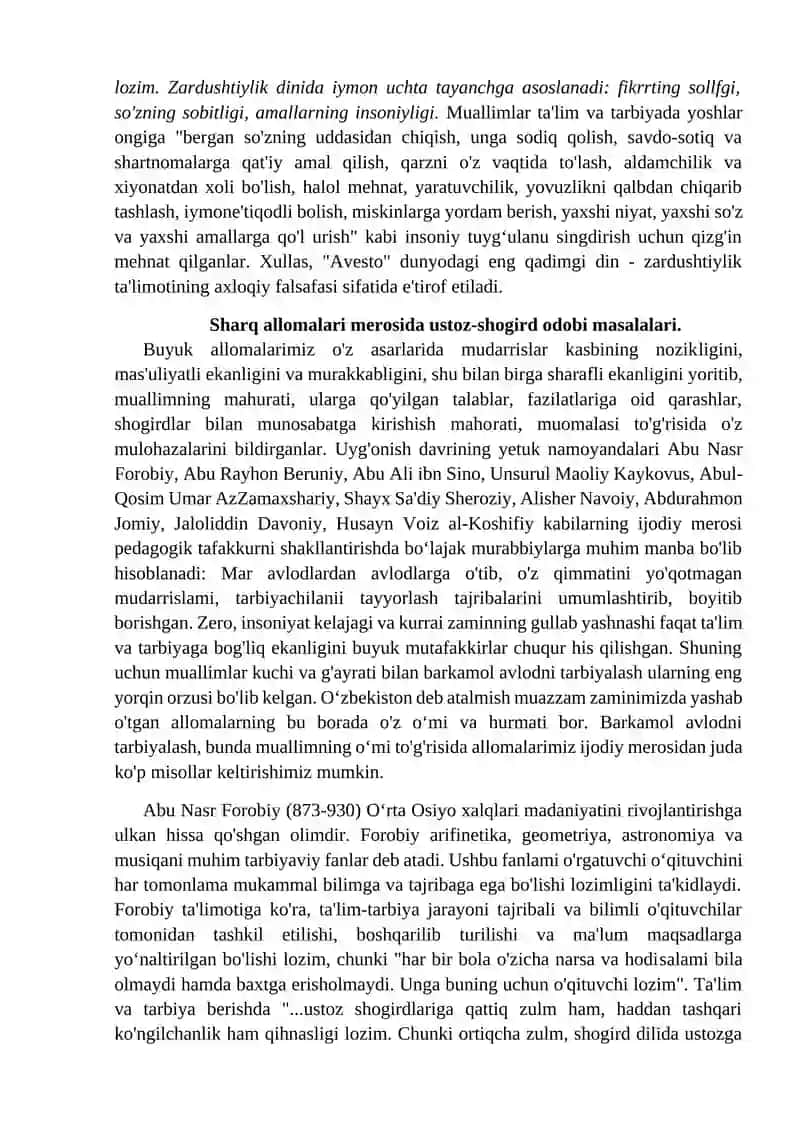 Pedagoglik kasbi rivojlantirishda Ustoz-shogird an’analari 4