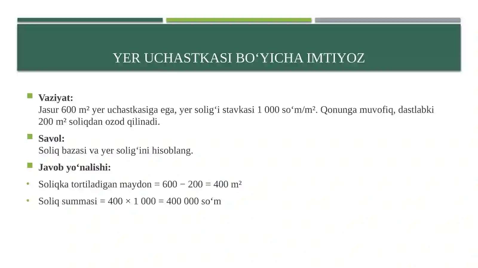 Yer solig’ini hisoblashda soliq bazasini aniqlash tartibi 4