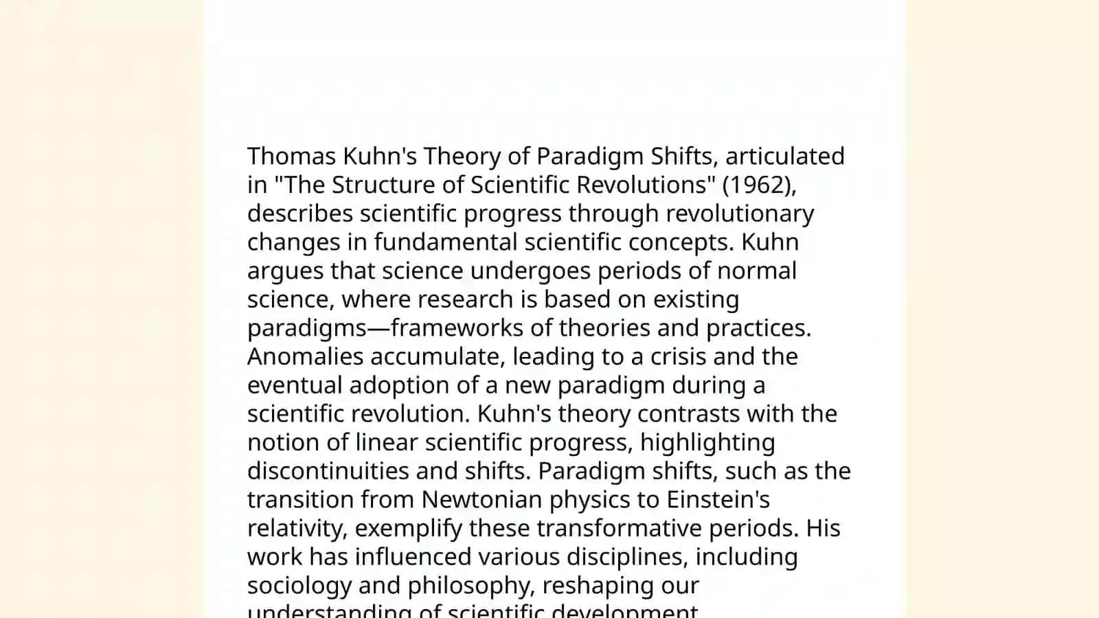 The Notion of the Scientific Paradigm 4