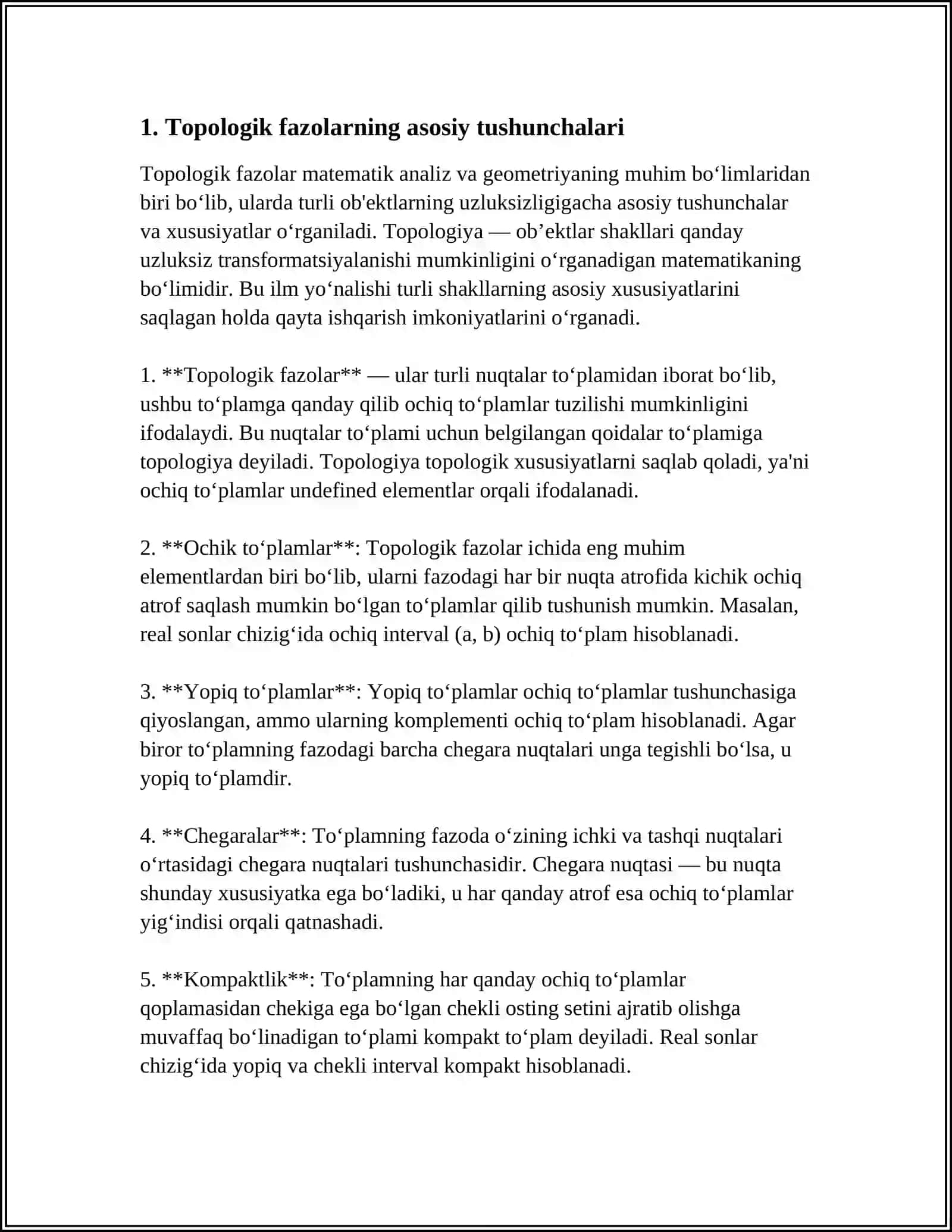 TOPOLOGIK FAZOLARNING XARAKTERI, PI-XARAKTERI, SALMOGʻI, PI-SALMOGʻI 4