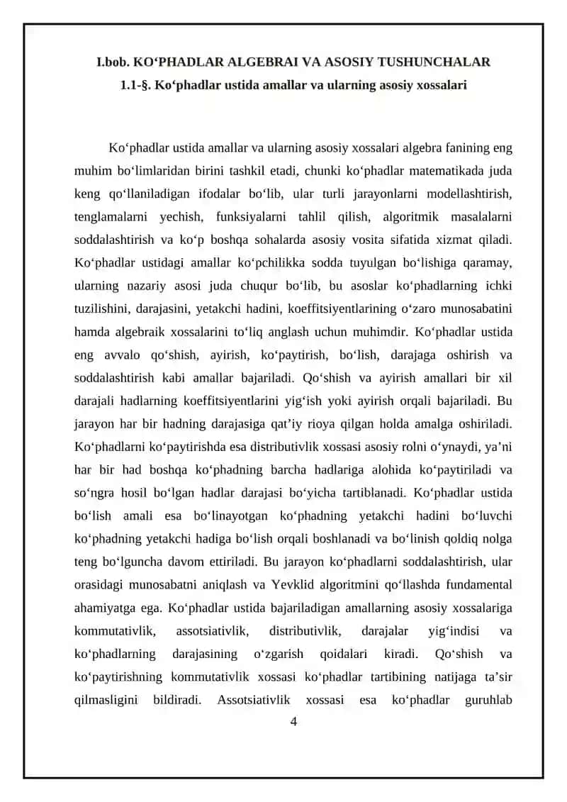 Koʻphadlar uchun yevklid algoritmi 4