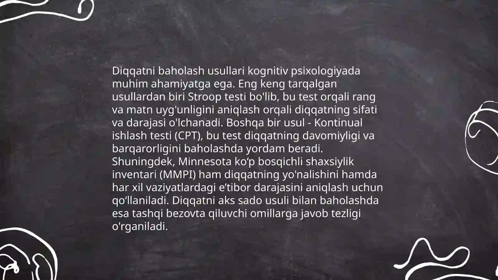 Diqqat diagnostikasi va korreksiyasi 4