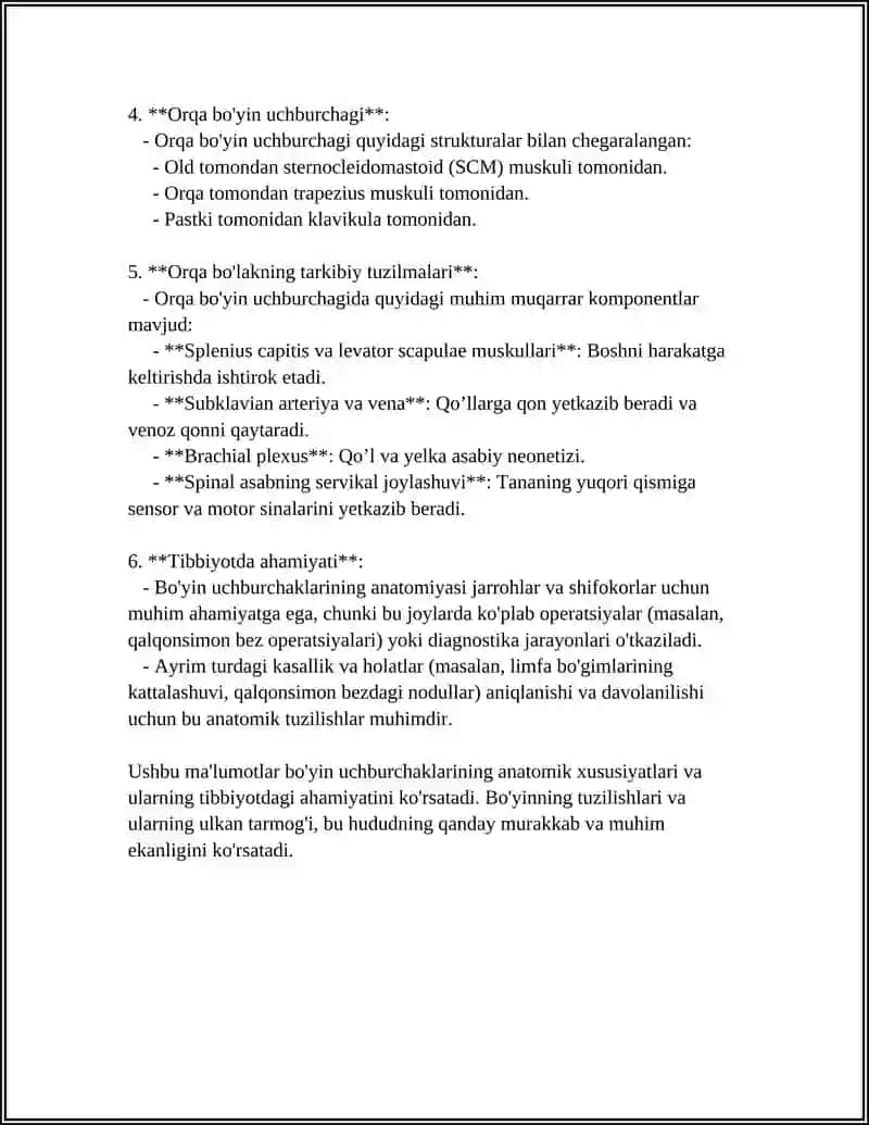 BOʻYIN UCHBURCHAKLARI FLEGMONALARI, LIMFA TUGUNLARI 4