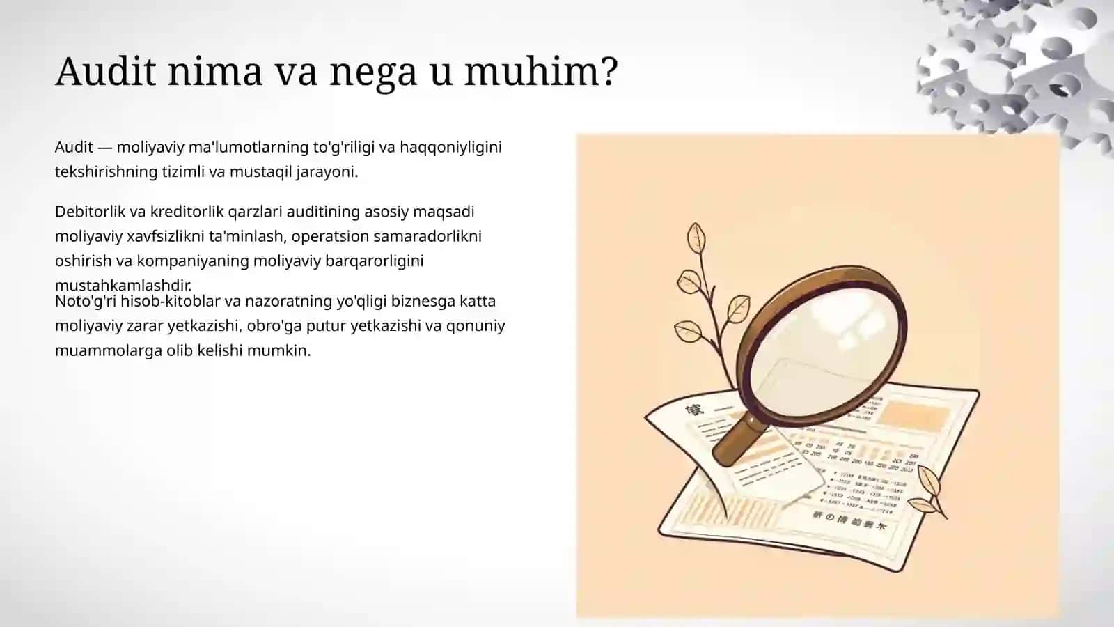 Debitorlik va Kreditorlik Qarzlari Auditini Tashkil Etish 4