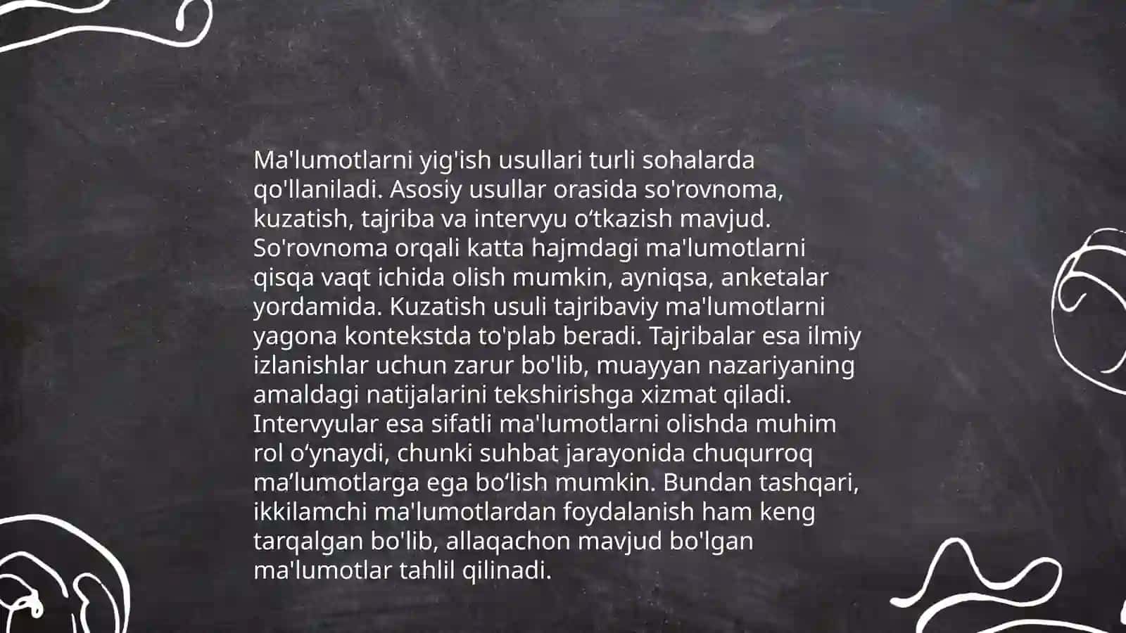 Statistik kuzatishni tashkil etish xususiyatlari 4
