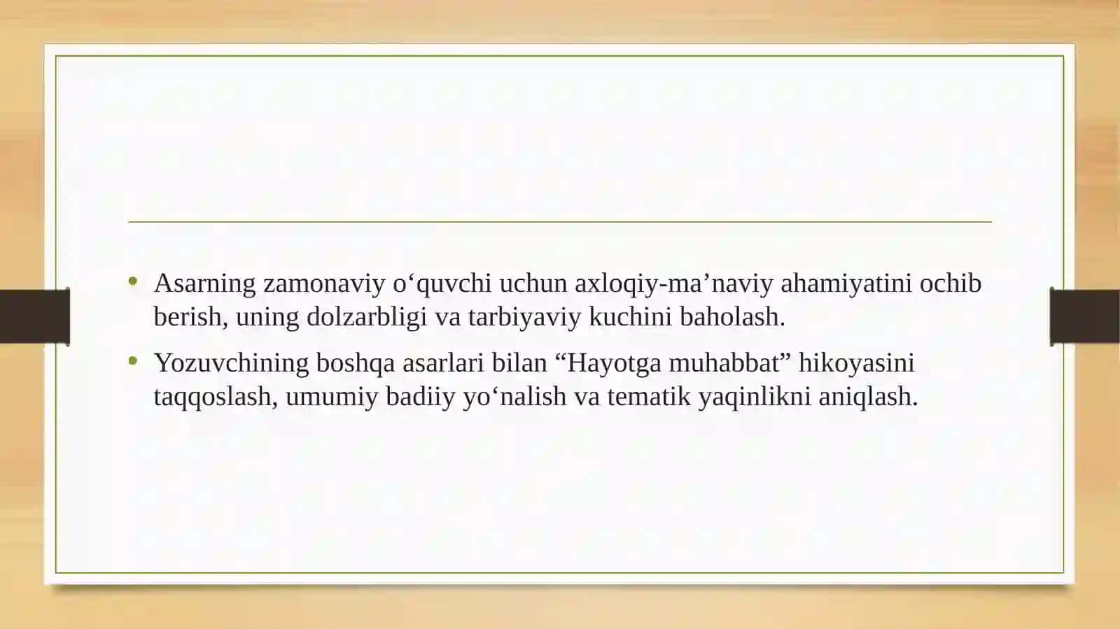 Jek London “ Hayotga muhabbat” 4