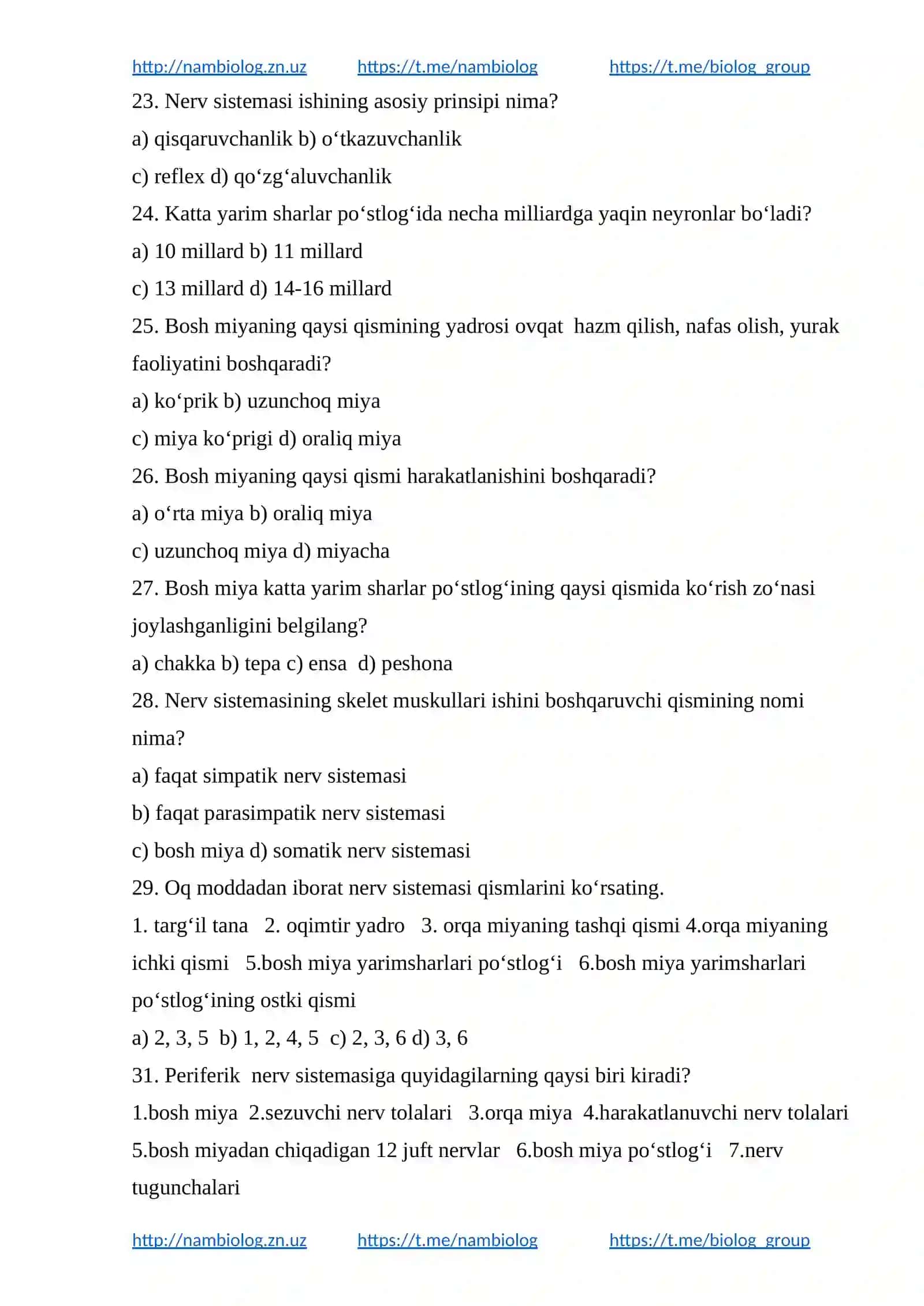 Nerv sistemasi 4