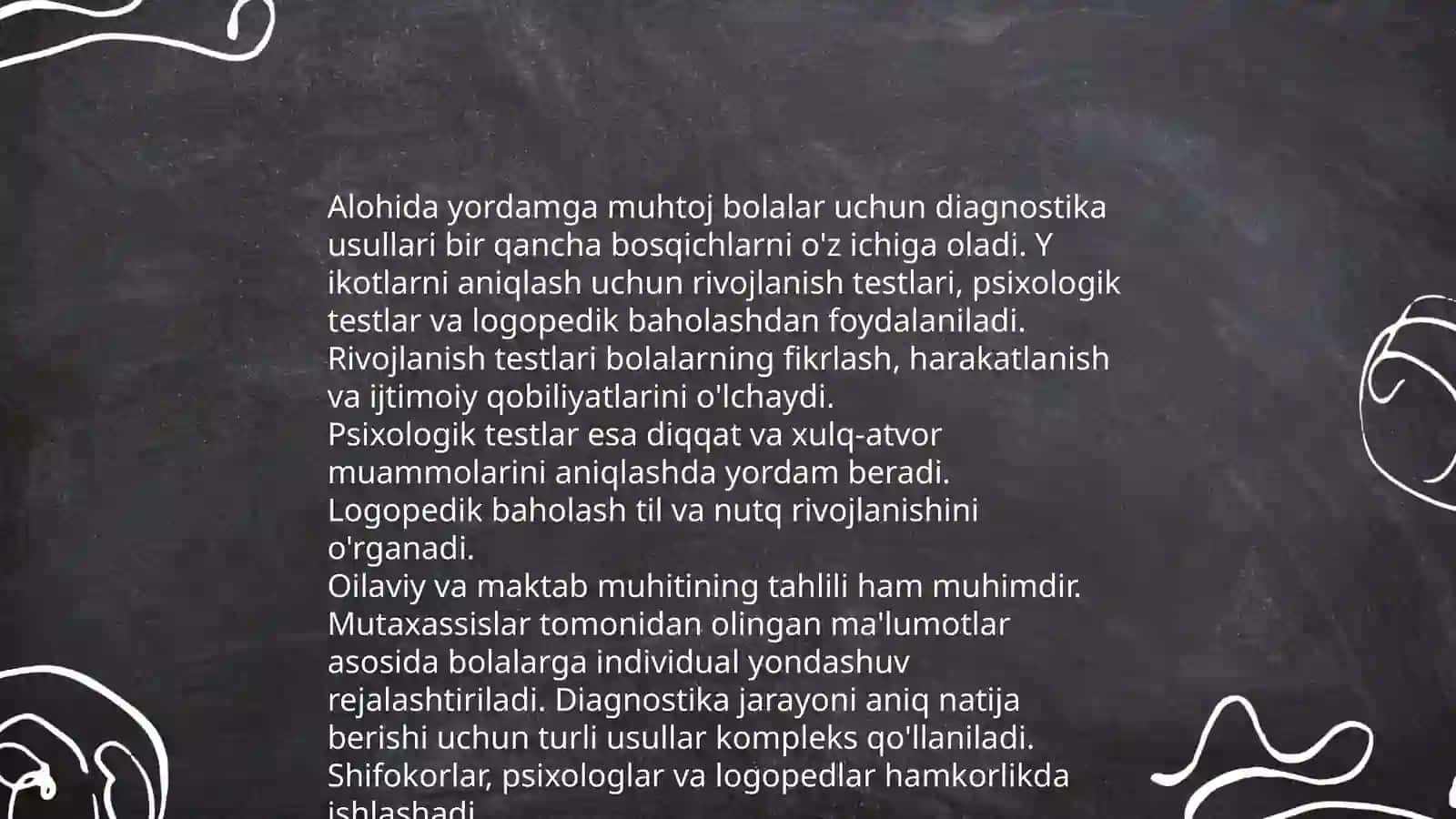 Alohida yordamga muhtoj bolani ehtiyojini va unga ko'rsatilayotgan xizmatlarning bir biri bilan taqqoslab, tahlil qilish ko'nikmalarini rivojlantirish 4