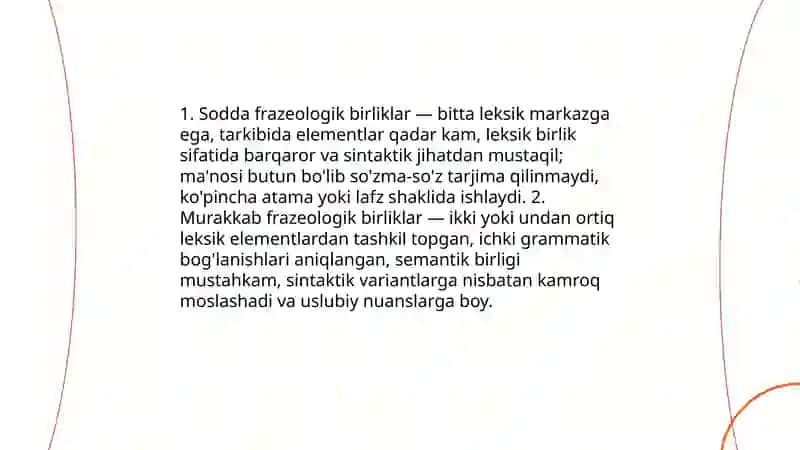 Frazeologik birliklarning turlari va uslubiy xususiyatlari 4
