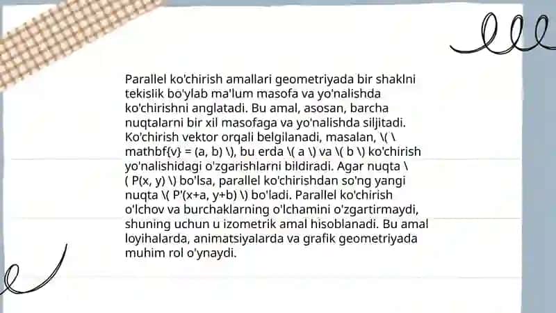Parallel ko'chirish va burish 4