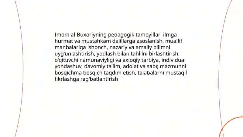 Imom al-Buxoriyning pedagogik qarashlari 4
