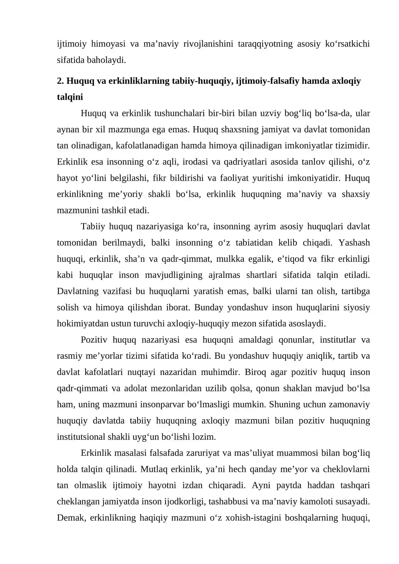 INSON, UNING HUQUQ VA ERKINLIKLARI OLIY QADRIYAT 4
