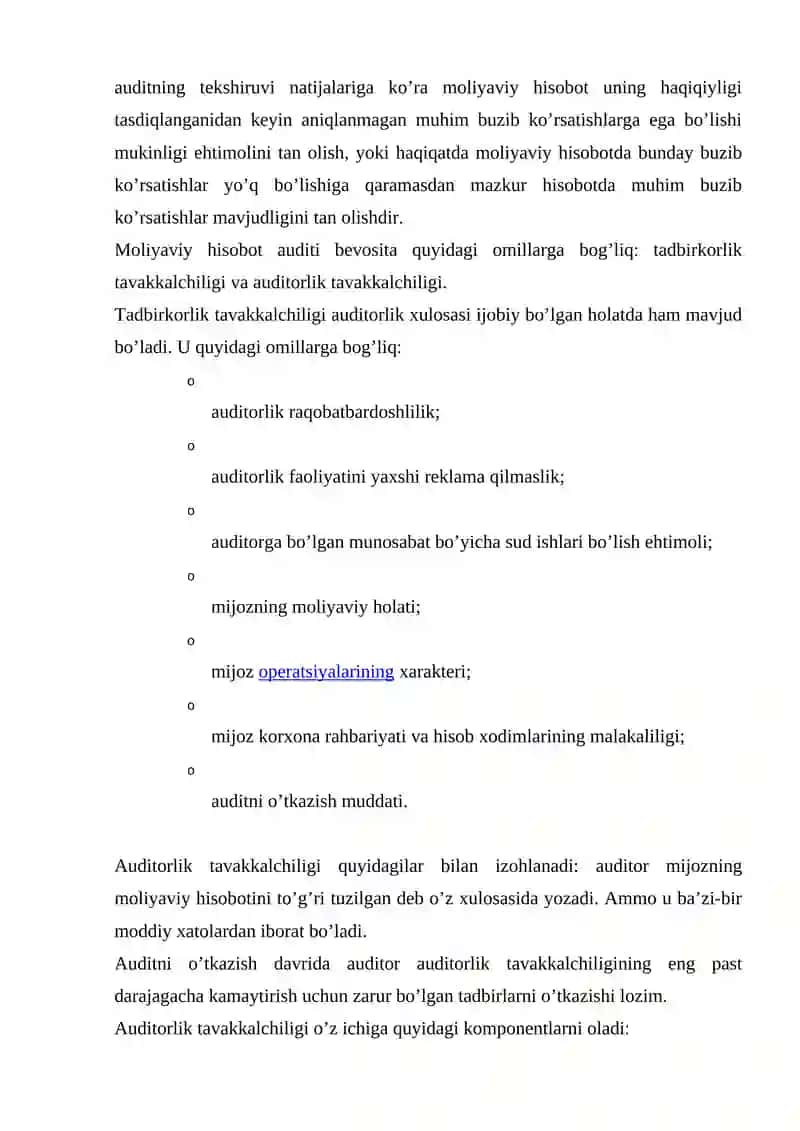 AUDITGA TAVAKKALCHILIK VA XATONI ANIQLASH 4