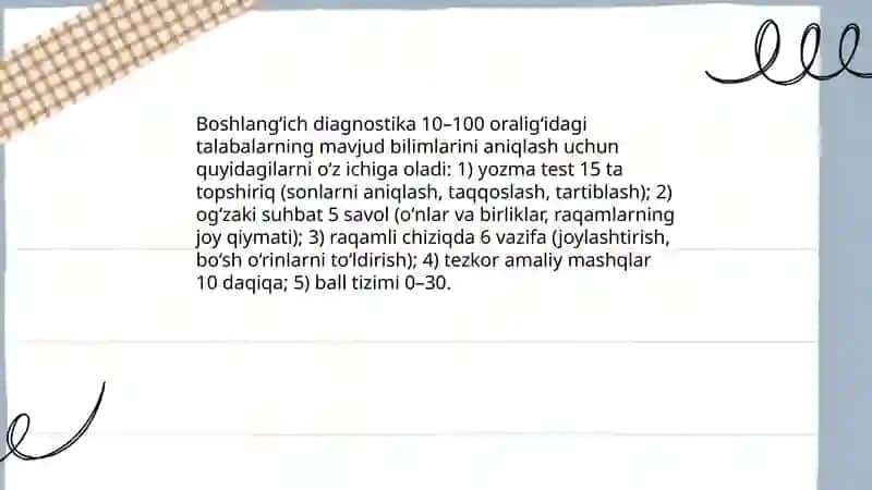 10 va 100 sonlari ichida nomanfiy butun sonlarni nomerlashga oʻrgatish metodikasi 4