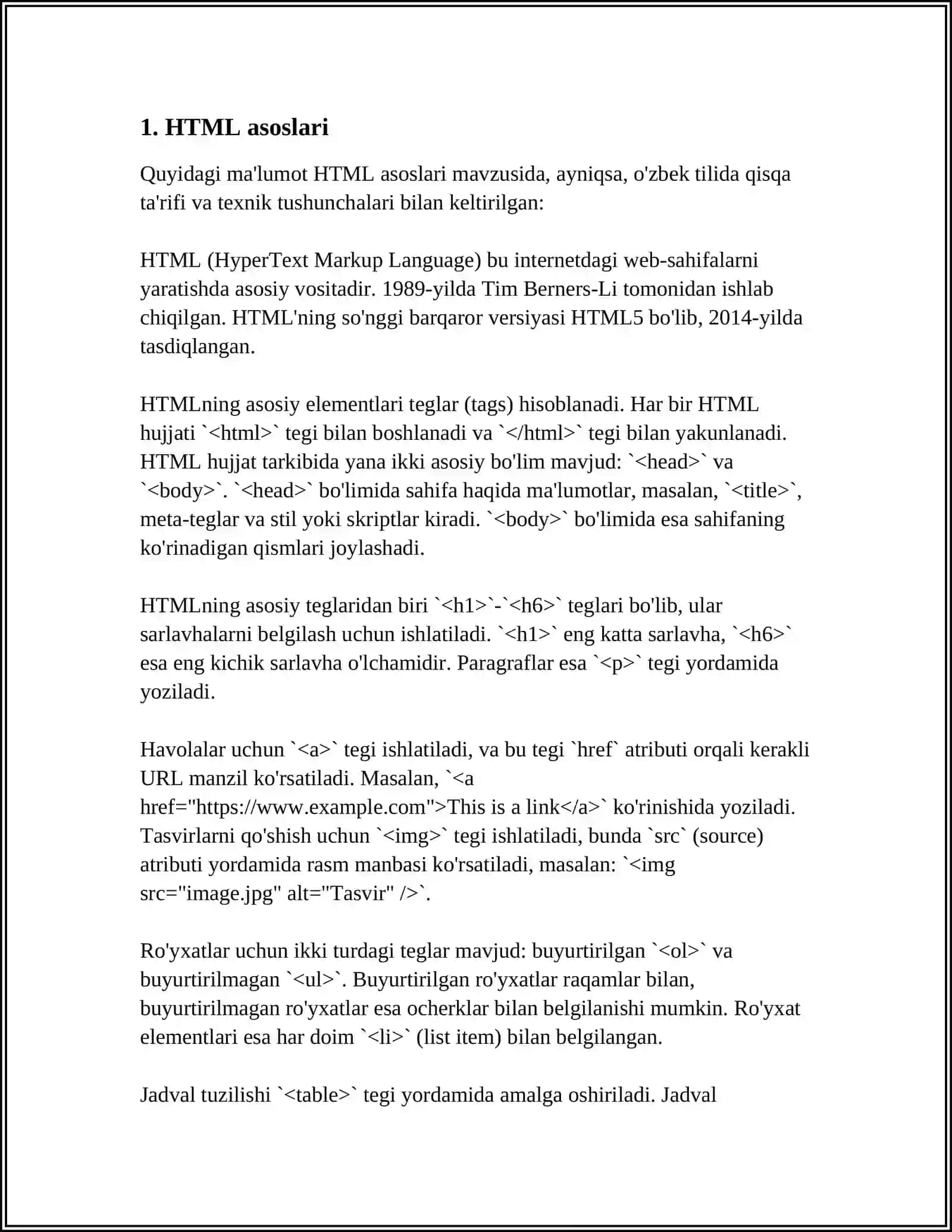 HTML DA WEB SAHIFA YARATISH 4