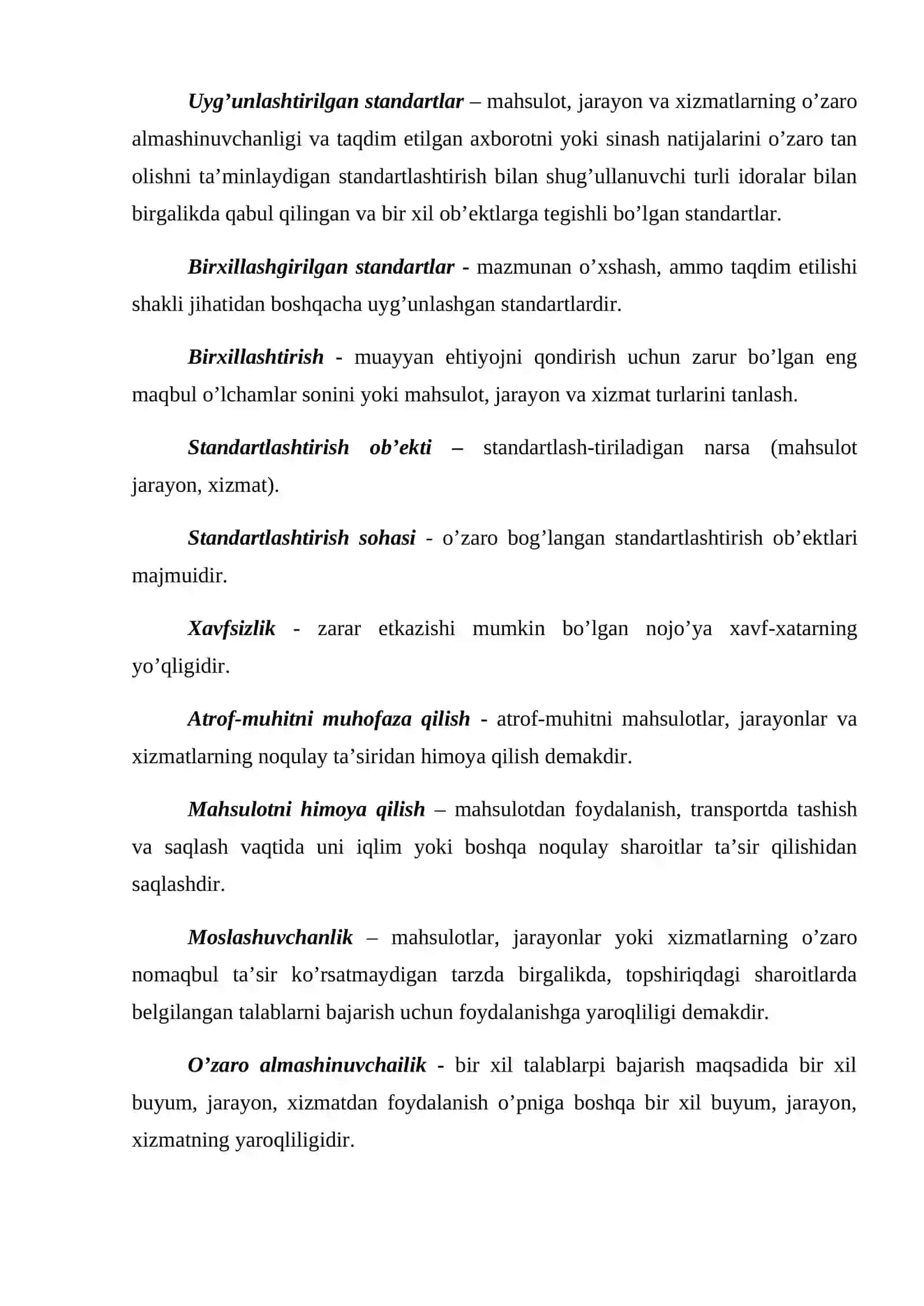 O’zbеkiston rеspublikasining standartlashtirish davlat tizimi 4