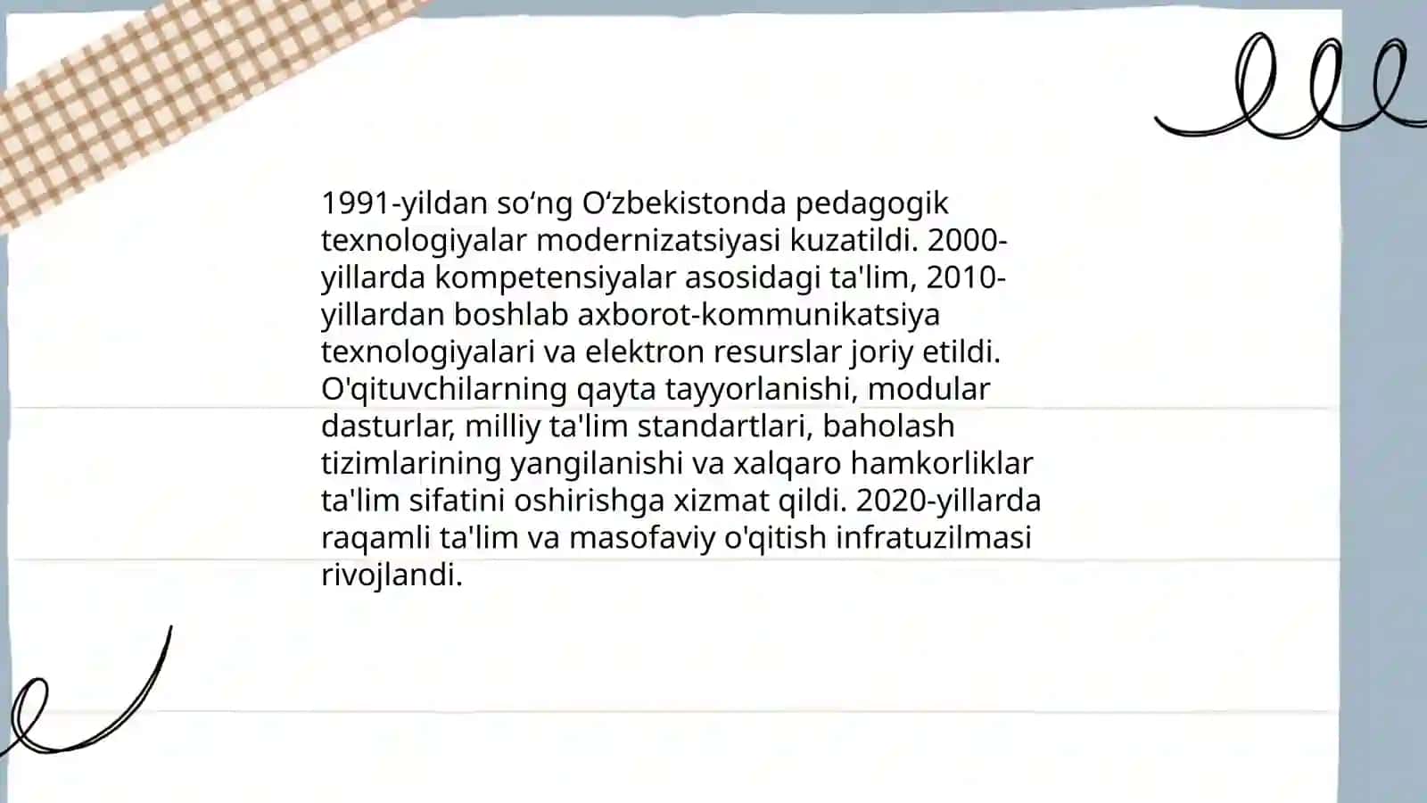 Oʻzbekistonda pedagogik texnologiyaning rivojlanishi 4