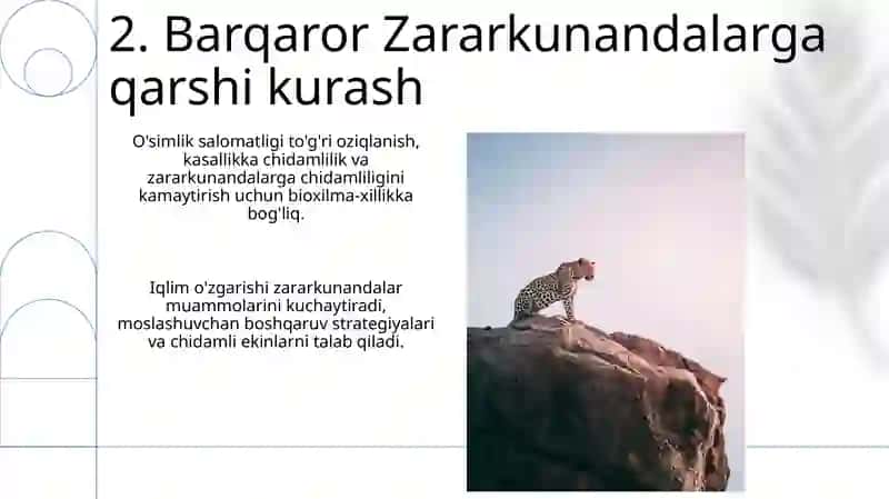 Oʻsimliklar va hayvonlar himoyasi va muammolari 4