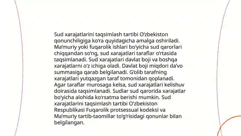 Sud harajatlari turi va tasnifi 4