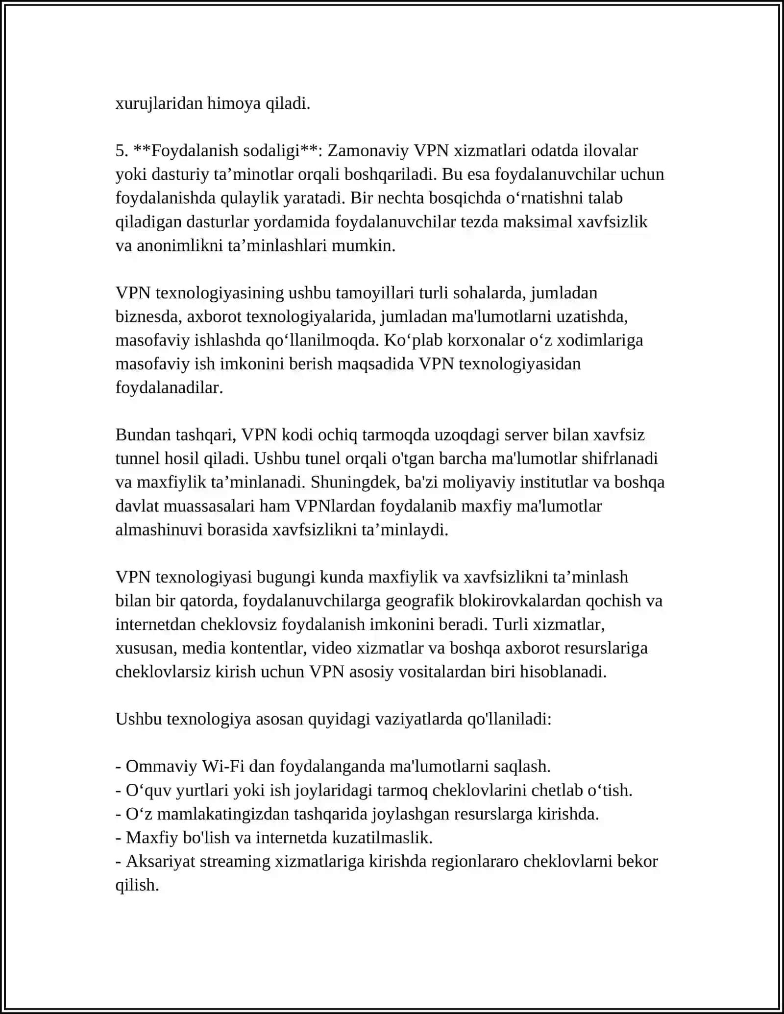 KOMPYUTER TARMOQLARIDA VPN TEXNOLOGIYASI 4